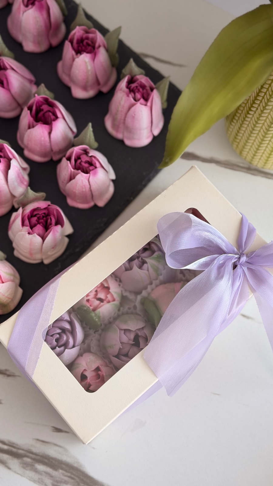 Mini con 8 tulipanes
